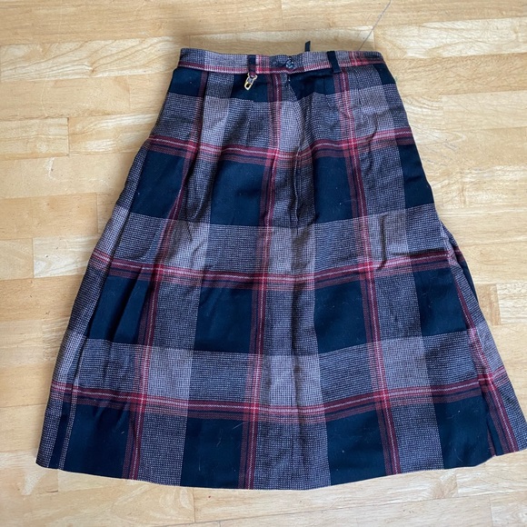 Daks London Simpson Piccadilly Vintage Plaid Wool Tartan Skirt Size 10 - Picture 2 of 7